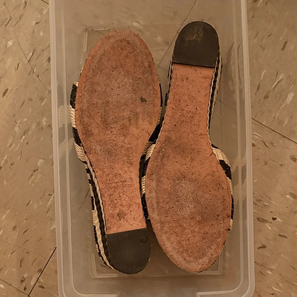 Kate Spade Black and Cream Espadrilles - Picture 3 of 3